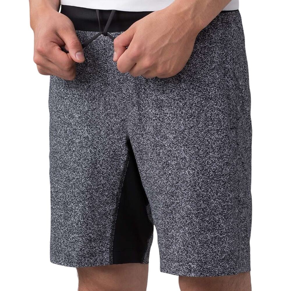 Lululemon T.H.E. Short 9" Lux Pull On Elastic Zip Pockets Pinweave Alpine Large